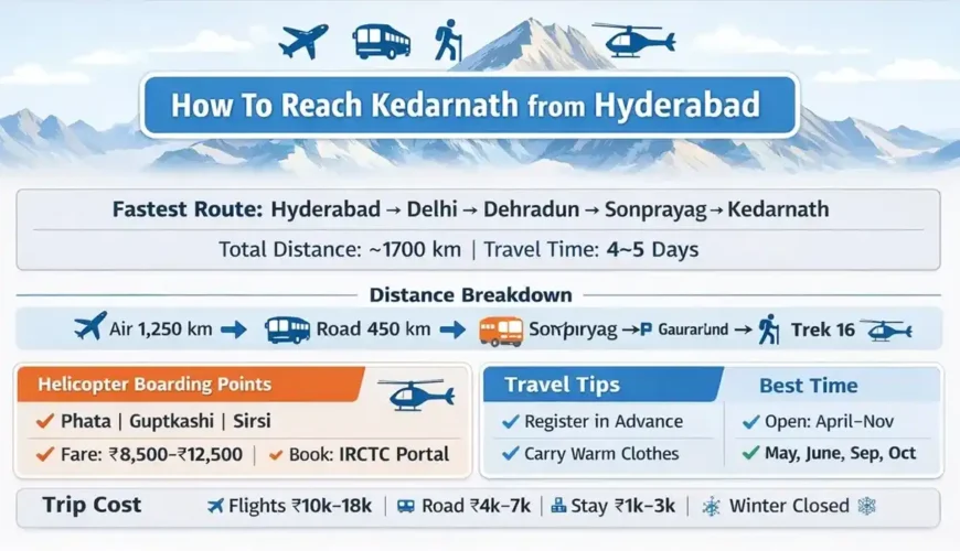 How To Reach Kedarnath From Hyderabad