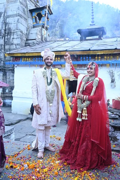 Couple holding hands